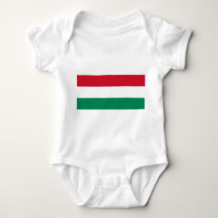 Patriottische baby bodysuit met vlag Hongarije