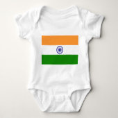 Patriottische baby bodysuit met vlag India (Voorkant)