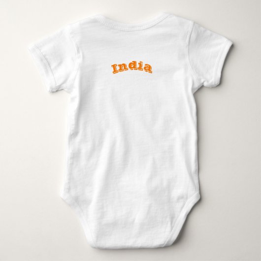 Patriottische baby bodysuit met vlag India (Achterkant)