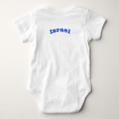 Patriottische baby bodysuit met vlag Israel (Achterkant)
