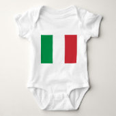 Patriottische baby bodysuit met vlag Italië (Voorkant)