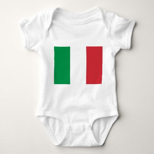 Patriottische baby bodysuit met vlag Italië (Voorkant)