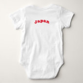 Patriottische baby bodysuit met vlag Japan (Achterkant)
