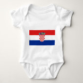 Patriottische baby bodysuit met vlag Kroatië (Voorkant)