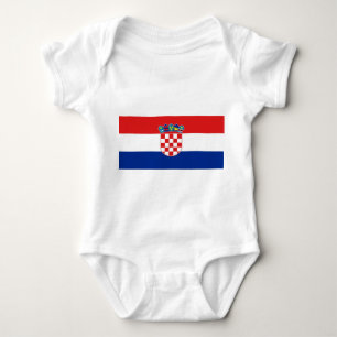 Patriottische baby bodysuit met vlag Kroatië