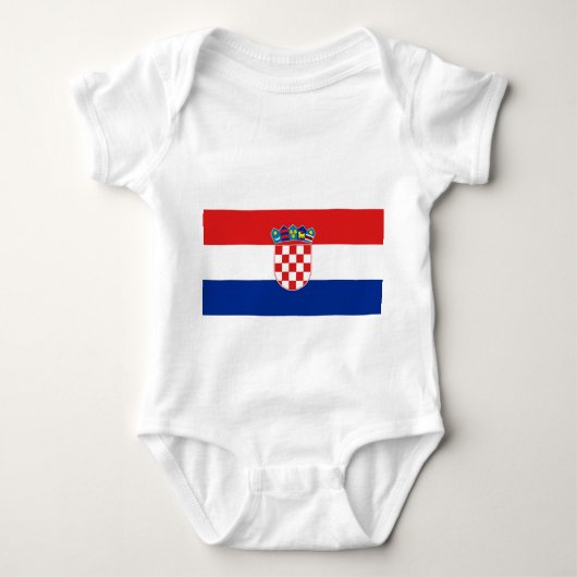 Patriottische baby bodysuit met vlag Kroatië (Voorkant)