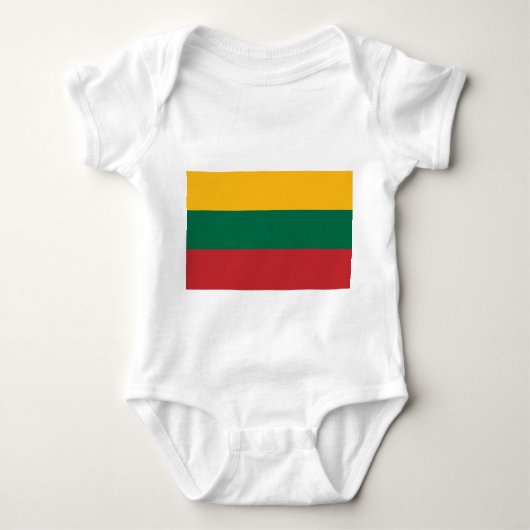 Patriottische baby bodysuit met vlag Litouwen (Voorkant)