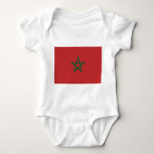 Patriottische baby bodysuit met vlag Marokko (Voorkant)