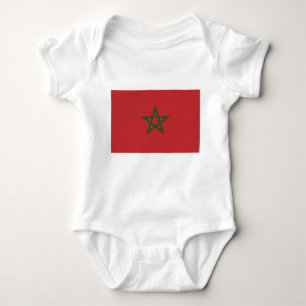 Patriottische baby bodysuit met vlag Marokko