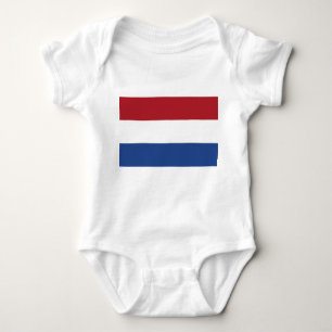 Patriottische baby bodysuit met vlag Nederland