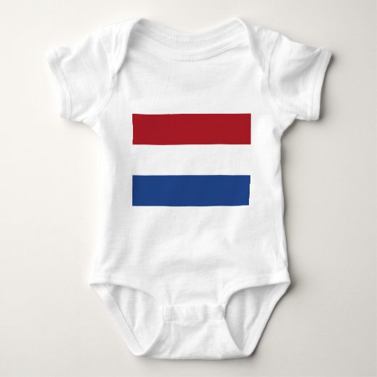 Patriottische baby bodysuit met vlag Nederland (Voorkant)