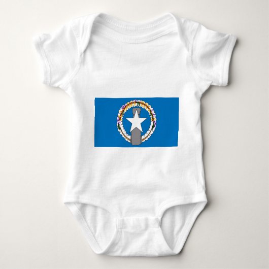 Patriottische baby bodysuit met vlag Noordelijke M (Voorkant)