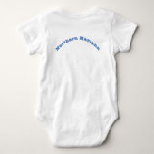 Patriottische baby bodysuit met vlag Noordelijke M (Achterkant)