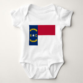 Patriottische baby bodysuit met vlag North Carolin