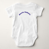 Patriottische baby bodysuit met vlag North Dakota (Achterkant)