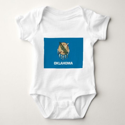 Patriottische baby bodysuit met vlag Oklahoma (Voorkant)