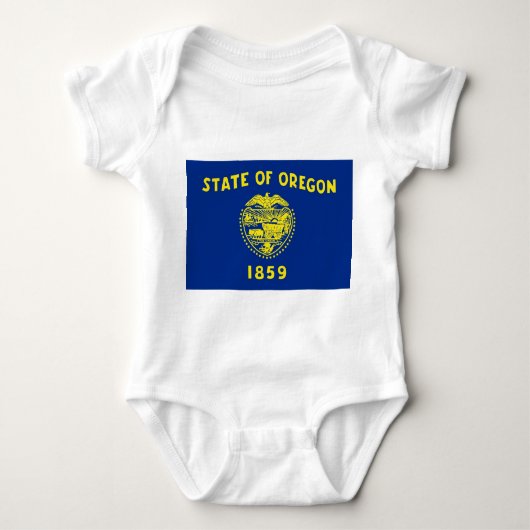 Patriottische baby bodysuit met vlag Oregon (Voorkant)