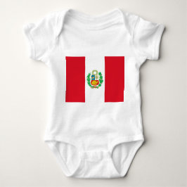 Patriottische baby bodysuit met vlag Peru