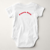 Patriottische baby bodysuit met vlag Puerto Rico (Achterkant)