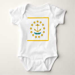 Patriottische baby bodysuit met vlag Rhode Island