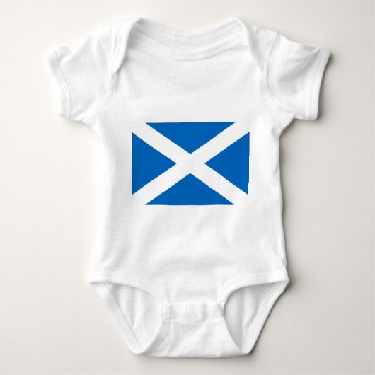 Patriottische baby bodysuit met vlag Schotland, Ve (Voorkant)