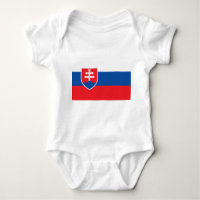 Patriottische baby bodysuit met vlag Slowakije
