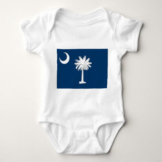 Patriottische baby bodysuit met vlag South Carolin (Voorkant)