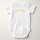 Patriottische baby bodysuit met vlag South Dakota (Achterkant)