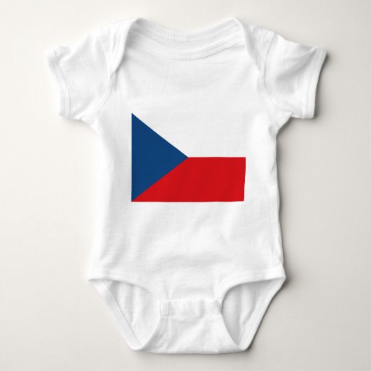 Patriottische baby bodysuit met vlag Tsjechië (Voorkant)