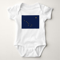 Patriottische baby bodysuit met vlag van Alaska, V