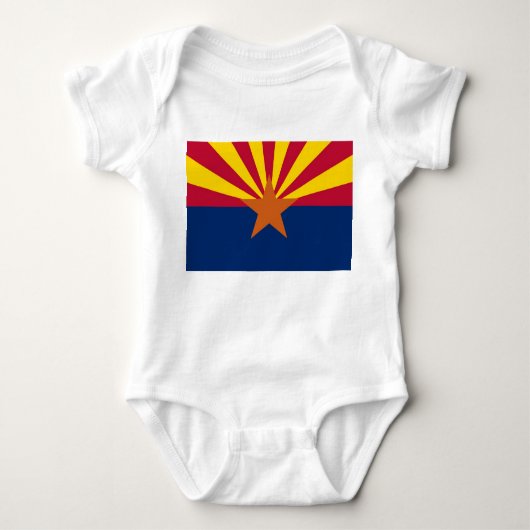 Patriottische baby bodysuit met vlag van Arizona,  (Voorkant)