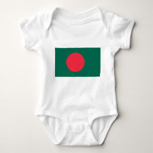 Patriottische baby bodysuit met vlag van Banglades