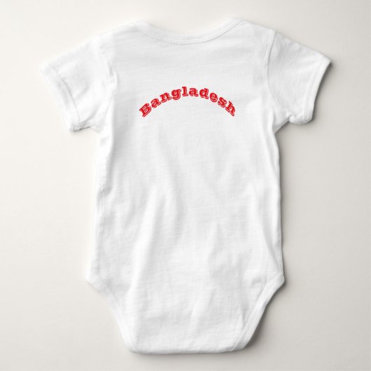 Patriottische baby bodysuit met vlag van Banglades (Achterkant)