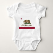 Patriottische baby bodysuit met vlag van Californi (Voorkant)