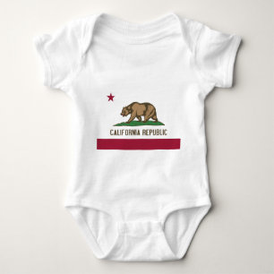 Patriottische baby bodysuit met vlag van Californi