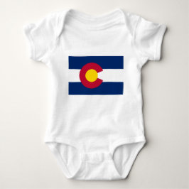 Patriottische baby bodysuit met vlag van Colorado