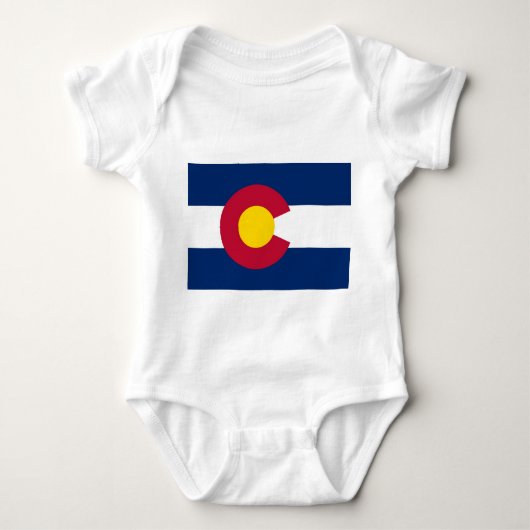 Patriottische baby bodysuit met vlag van Colorado (Voorkant)