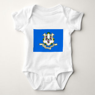 Patriottische baby bodysuit met vlag van Connectic