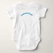 Patriottische baby bodysuit met vlag van Connectic (Achterkant)