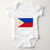 Patriottische baby bodysuit met vlag van de Filipi (Voorkant)