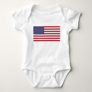 Patriottische baby bodysuit met vlag van de VS