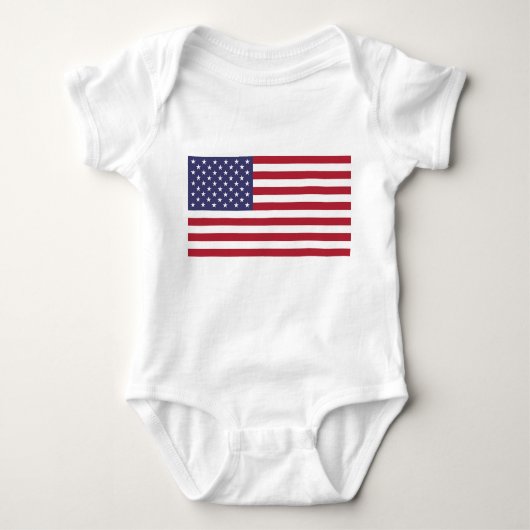 Patriottische baby bodysuit met vlag van de VS (Voorkant)