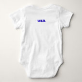 Patriottische baby bodysuit met vlag van de VS (Achterkant)