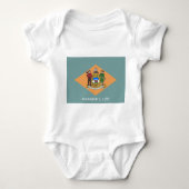 Patriottische baby bodysuit met vlag van Delaware (Voorkant)