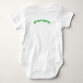 Patriottische baby bodysuit met vlag van Ethiopië (Achterkant)