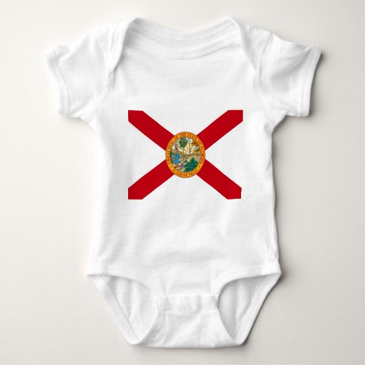 Patriottische baby bodysuit met vlag van Florida (Voorkant)