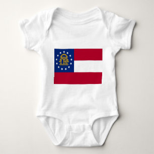 Patriottische baby bodysuit met vlag van Georgië