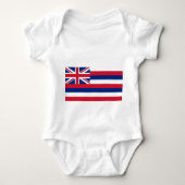 Patriottische baby bodysuit met vlag van Hawaï (Voorkant)