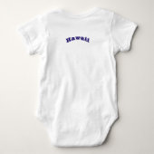 Patriottische baby bodysuit met vlag van Hawaï (Achterkant)