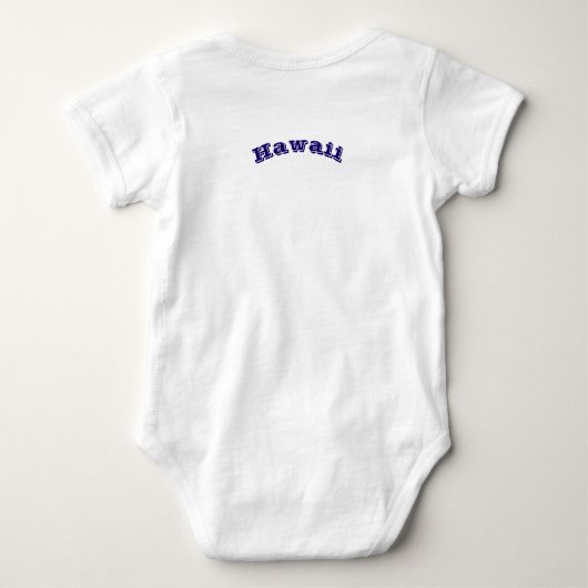 Patriottische baby bodysuit met vlag van Hawaï (Achterkant)